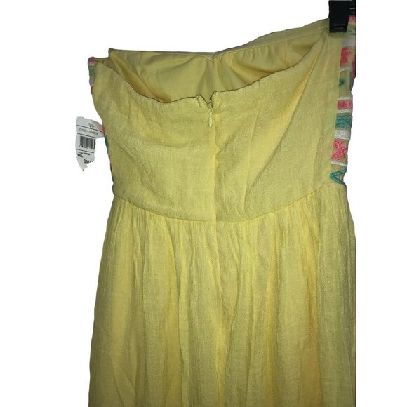 WOMEN'S Yellow‎ Tube Dress Size Small - Picture 7 of 10